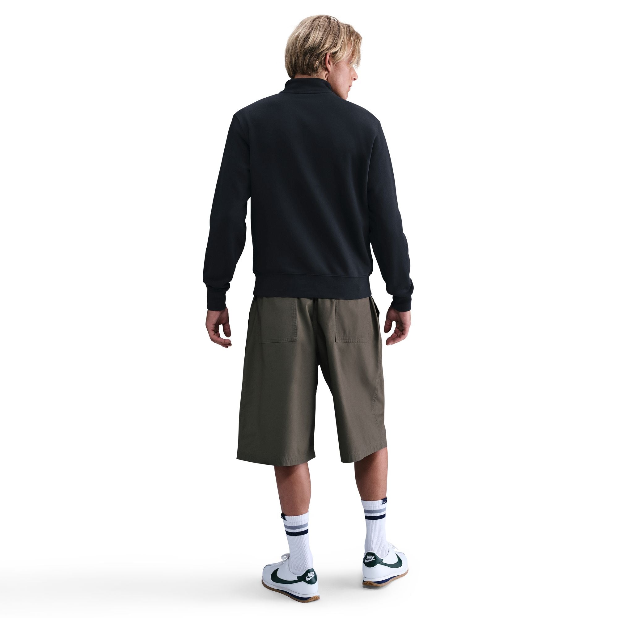 Nike Mens 1/2-Zip Fleece Top - Black