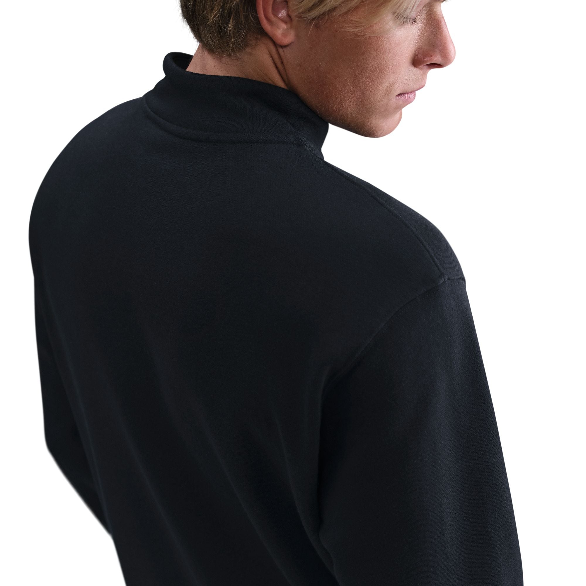Nike Mens 1/2-Zip Fleece Top - Black