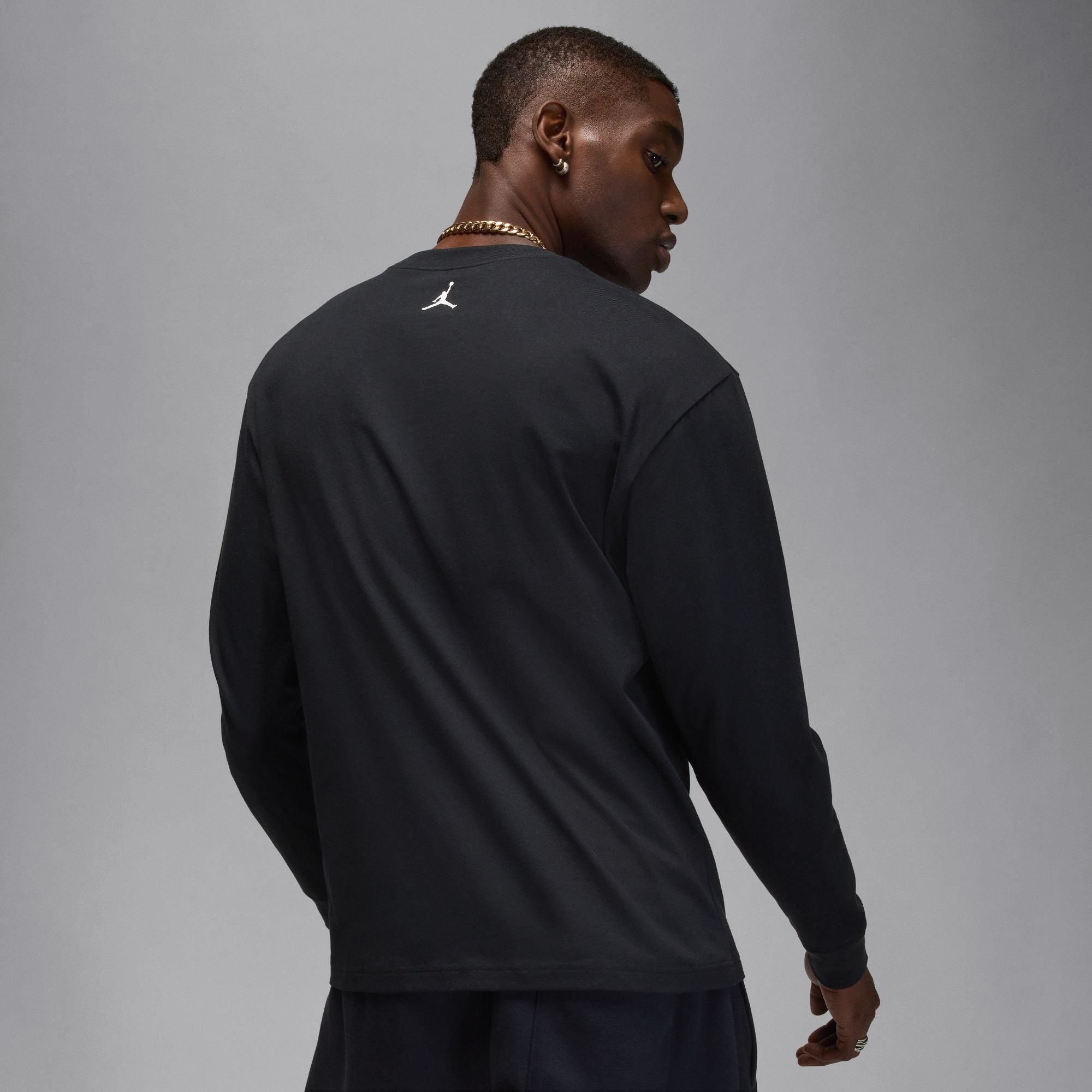 Air Jordan Mens Long Sleeve Crewneck - Black