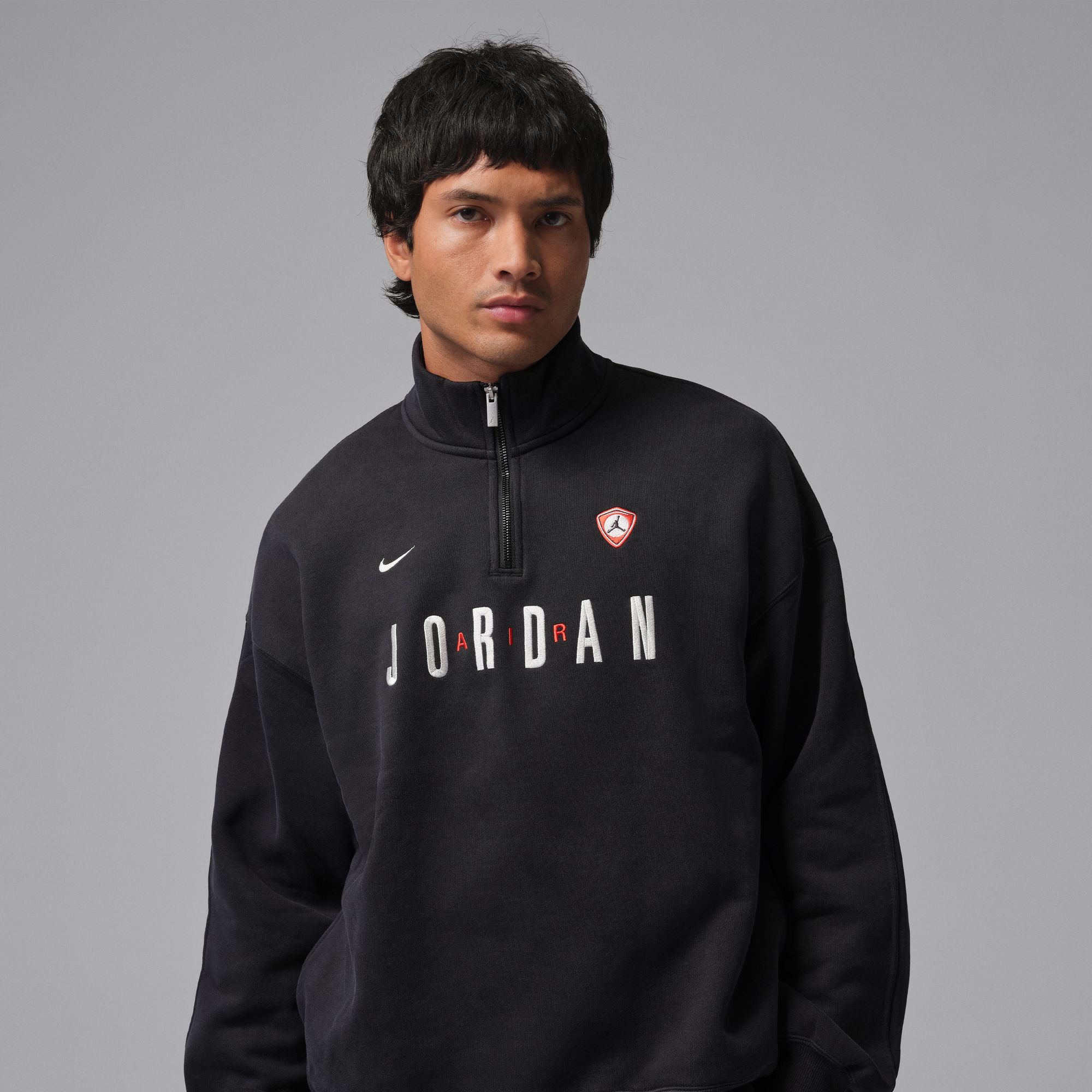Air Jordan Mens Fleece 1/4 Zip - Black