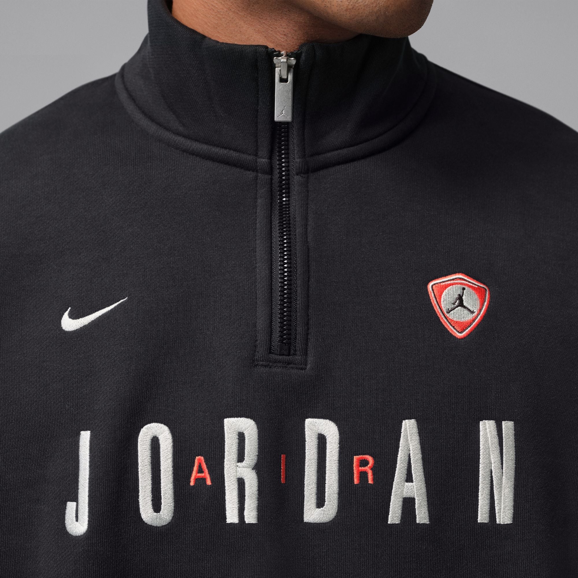 Air Jordan Mens Fleece 1/4 Zip - Black