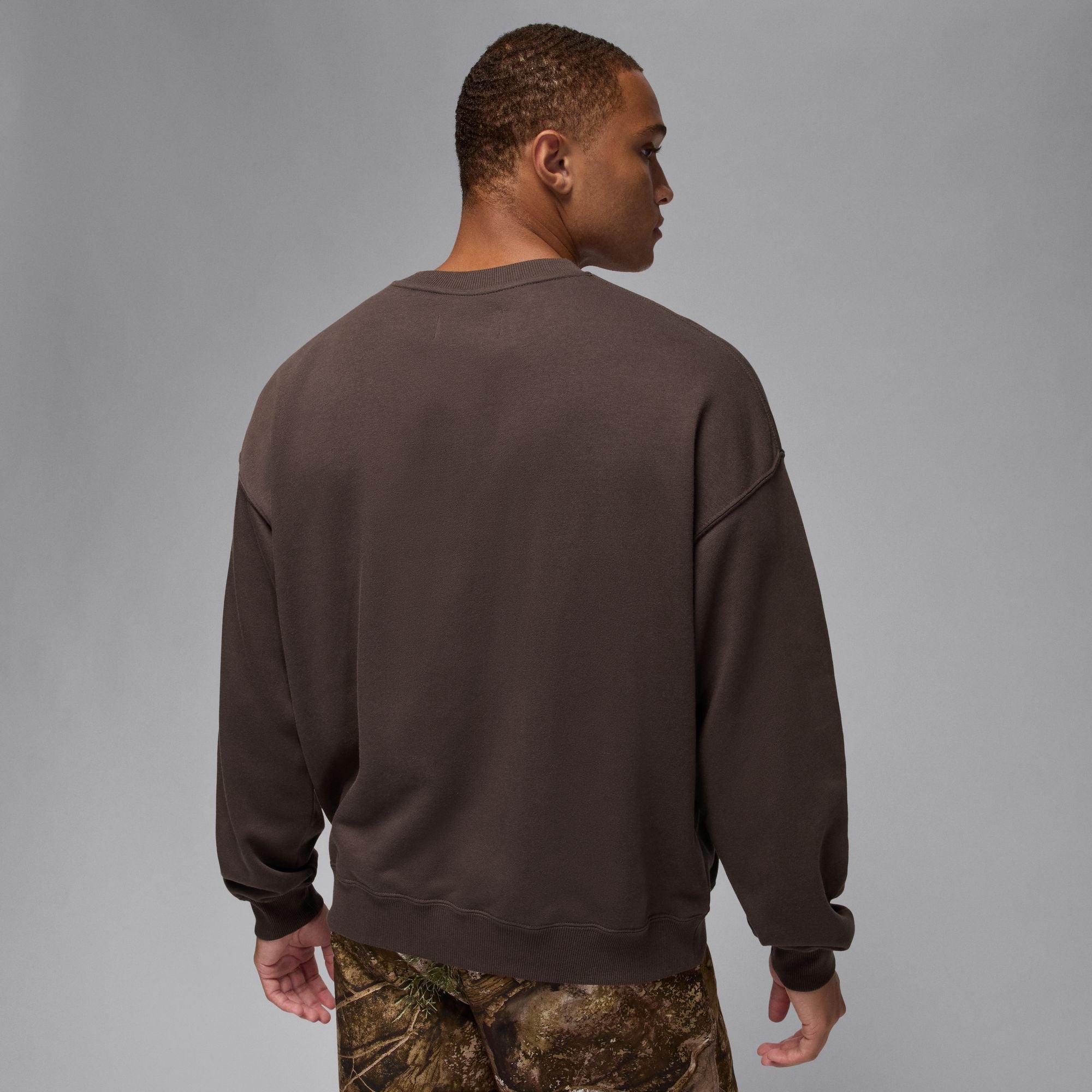 Air Jordan Mens French Terry Realtree Crewneck - Baroque Brown