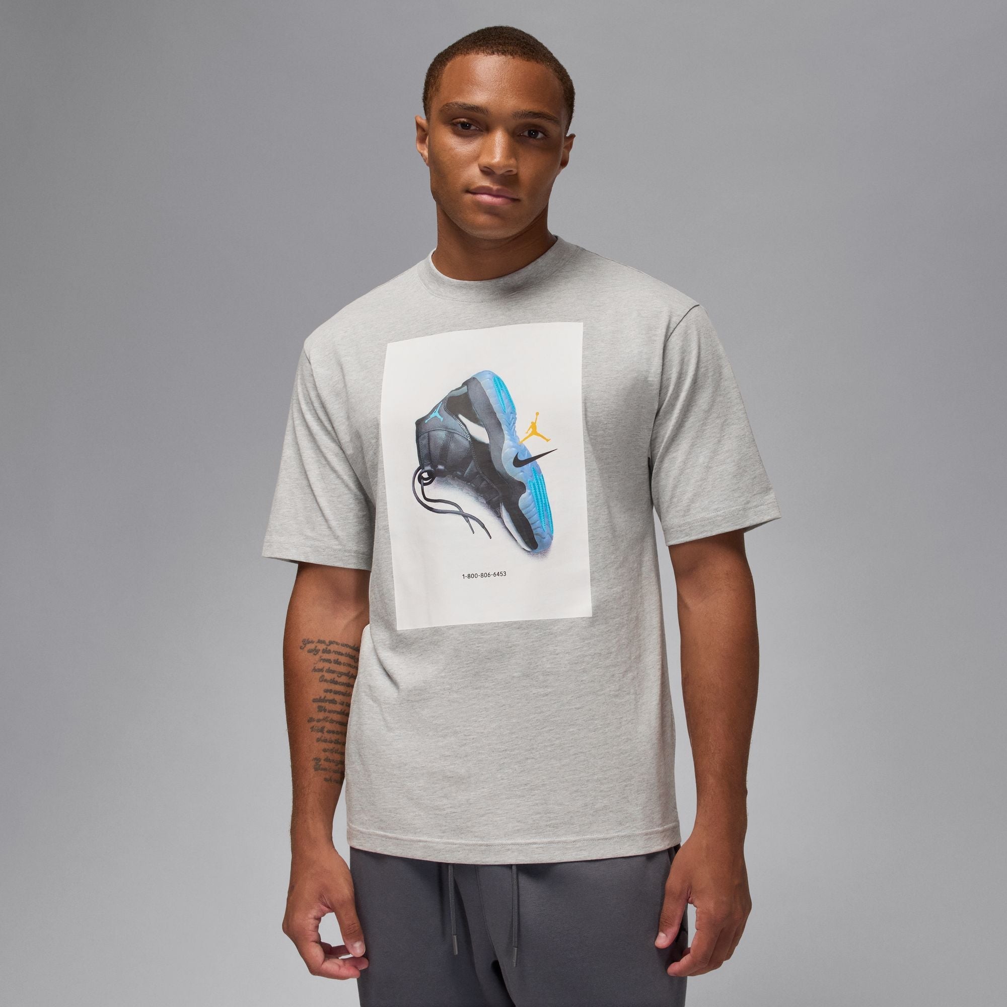 Air Jordan Mens Gamma Tee - Grey