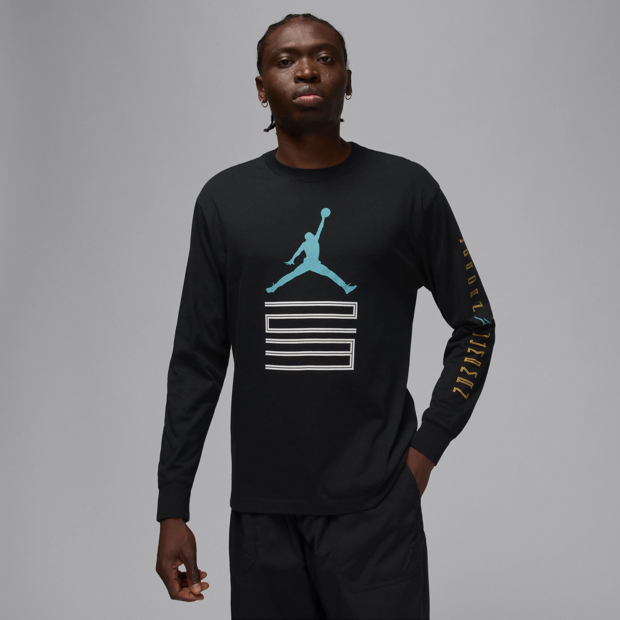 Air Jordan Mens Gamma Long Sleeve - Black