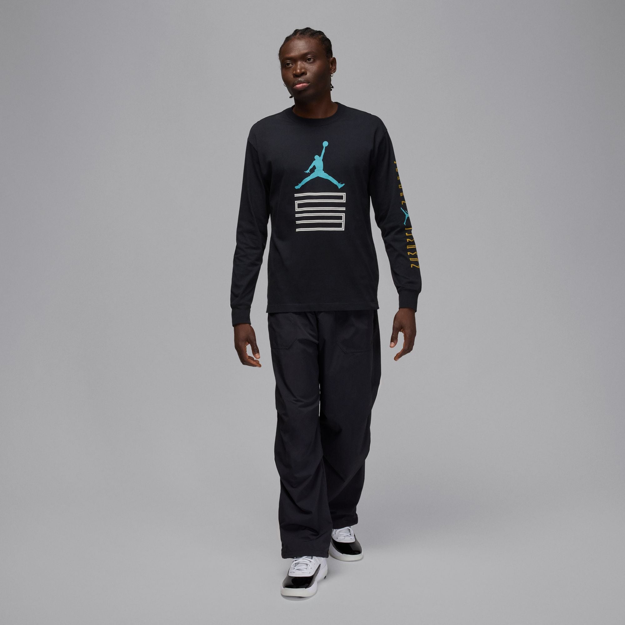 Air Jordan Mens Gamma Long Sleeve - Black