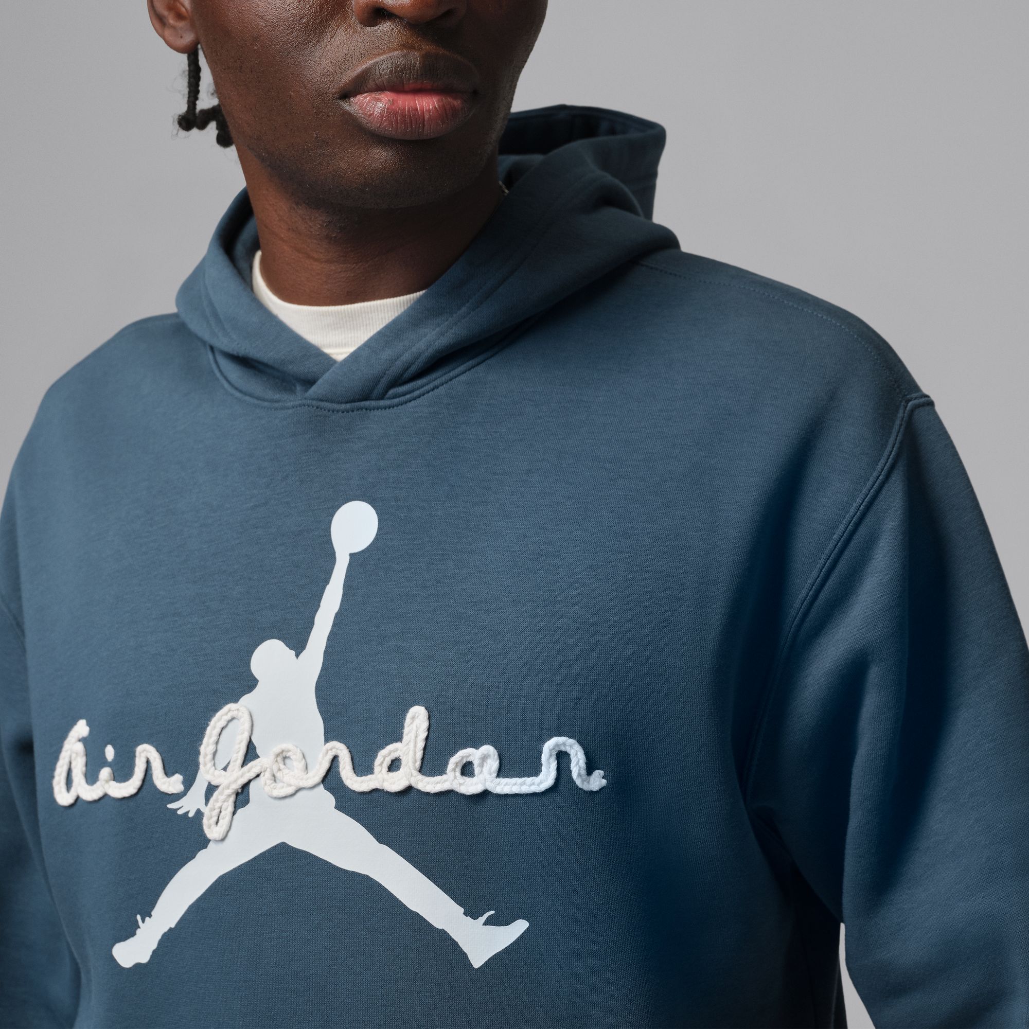 Air Jordan Mens Brooklyn Fleece Pullover Hoodie - Squadron Blue