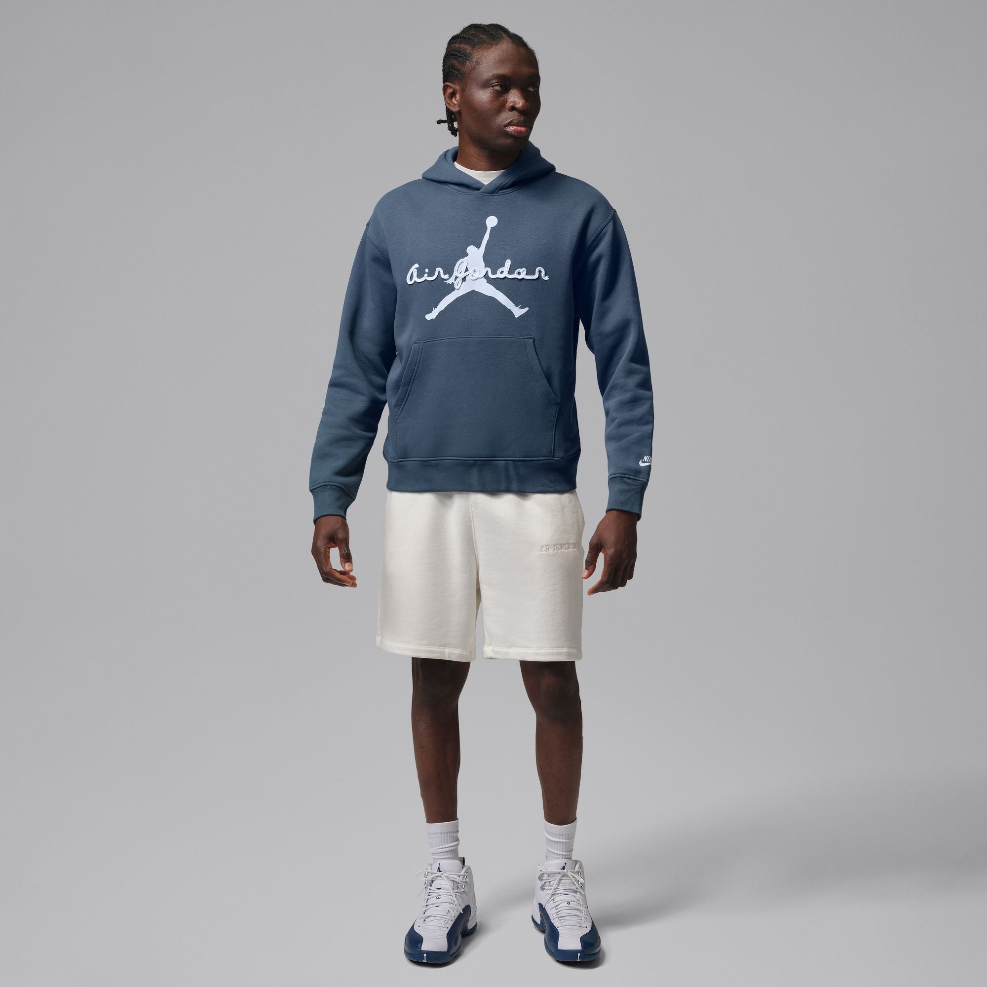 Air Jordan Mens Brooklyn Fleece Pullover Hoodie - Squadron Blue