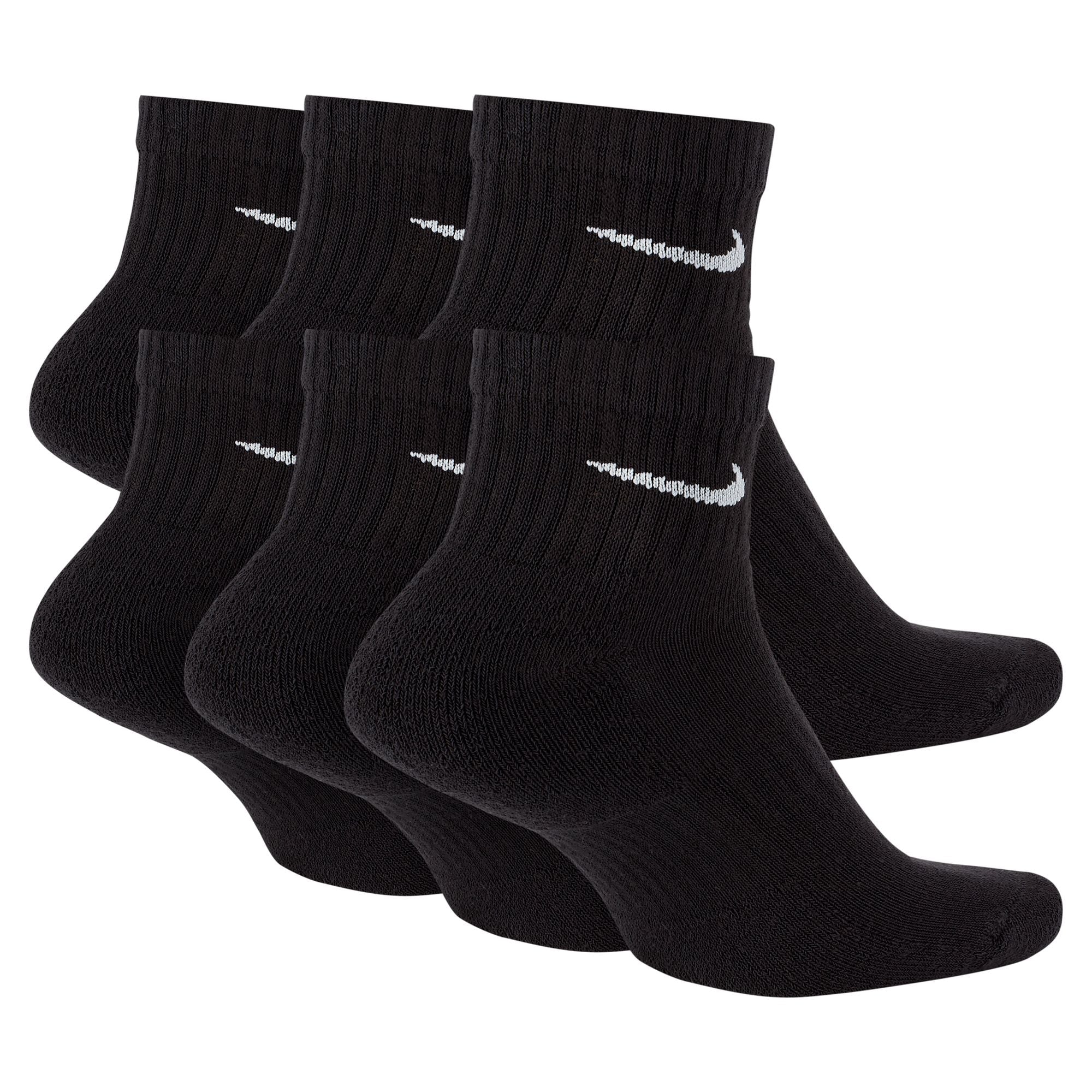 Nike Men's Everyday Cushioned 6-Pack Ankle Socks - Black