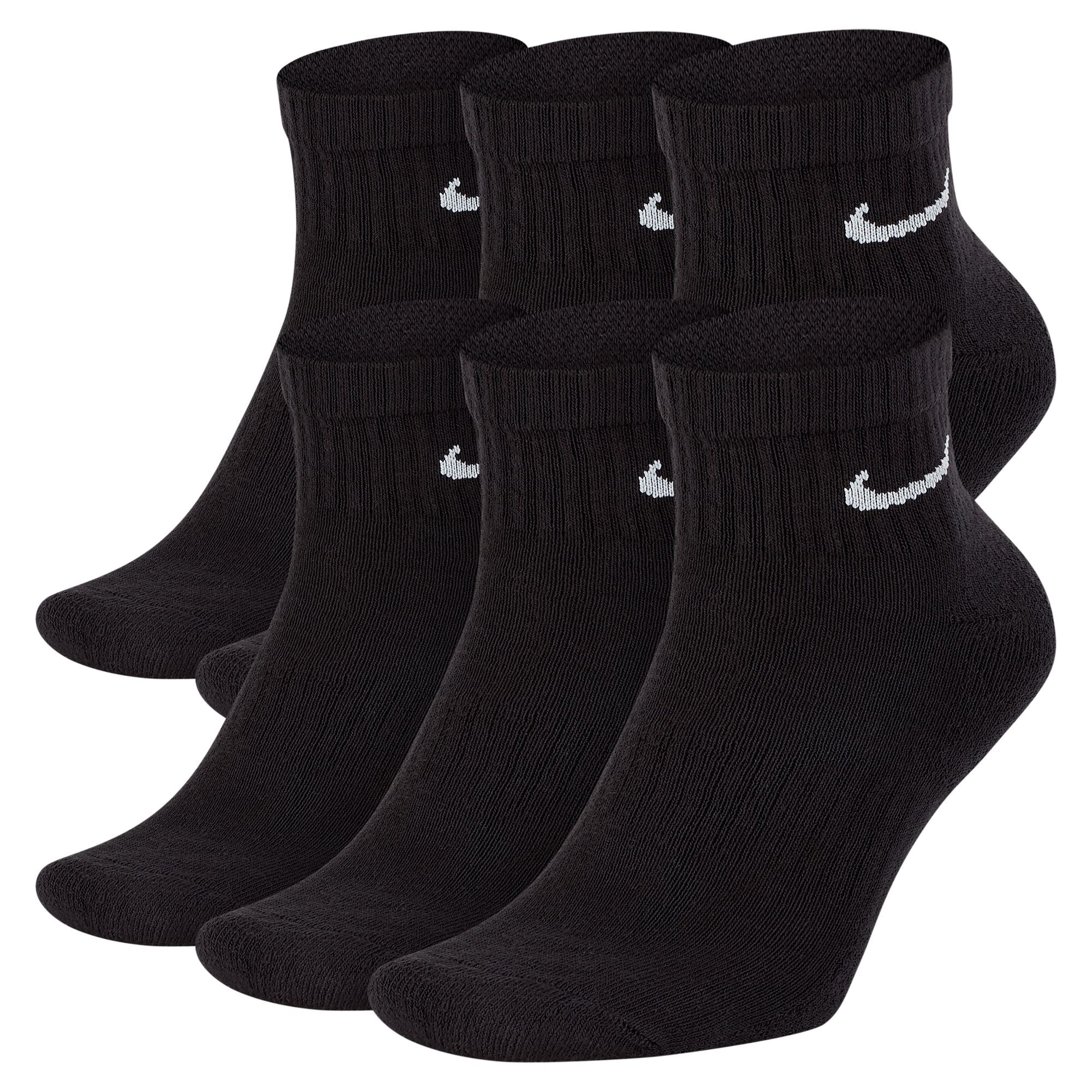 Nike Men's Everyday Cushioned 6-Pack Ankle Socks - Black