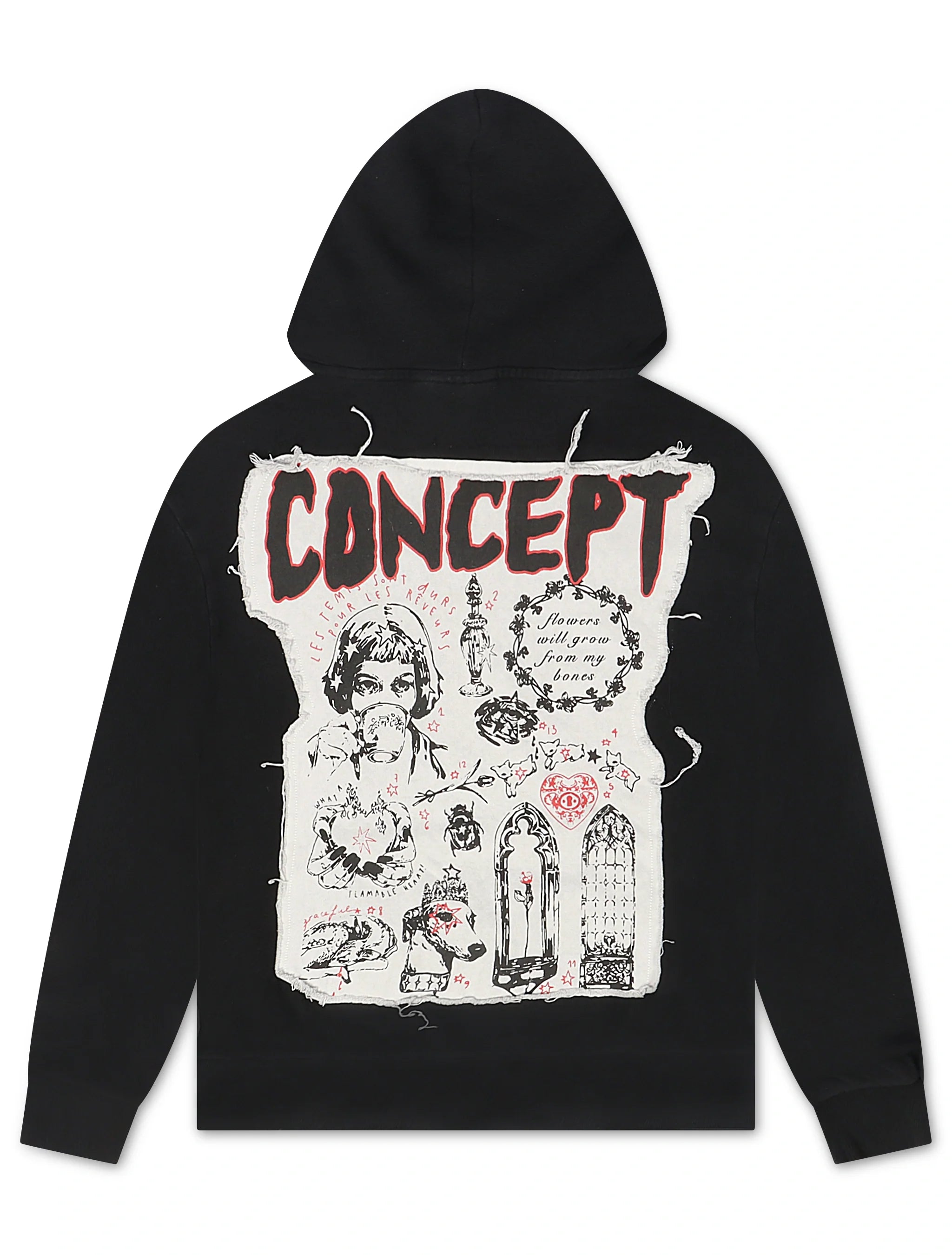 Concept LA Flowers Hoodie - Black