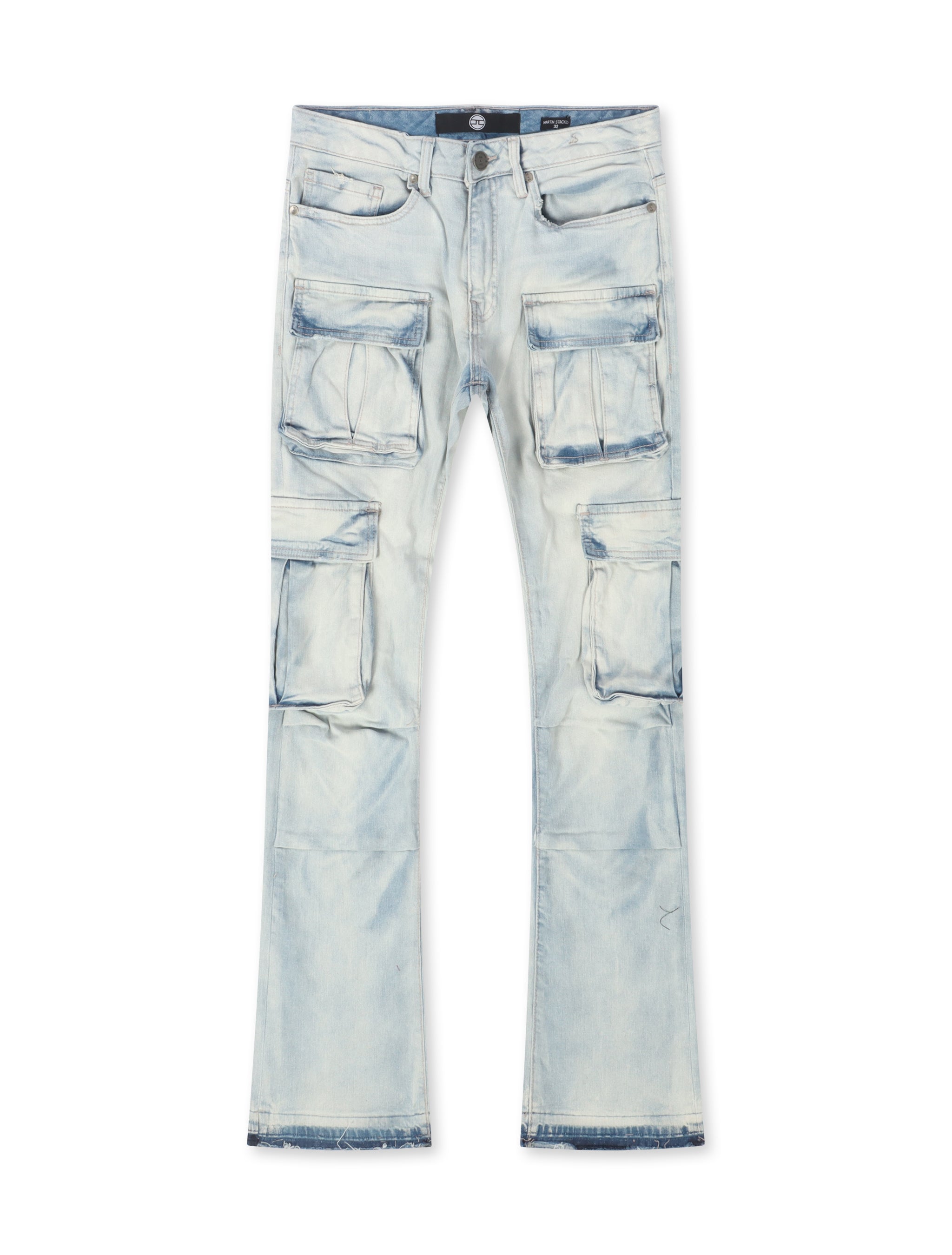 Jordan Craig Cargo Stacked Jean - Iced White